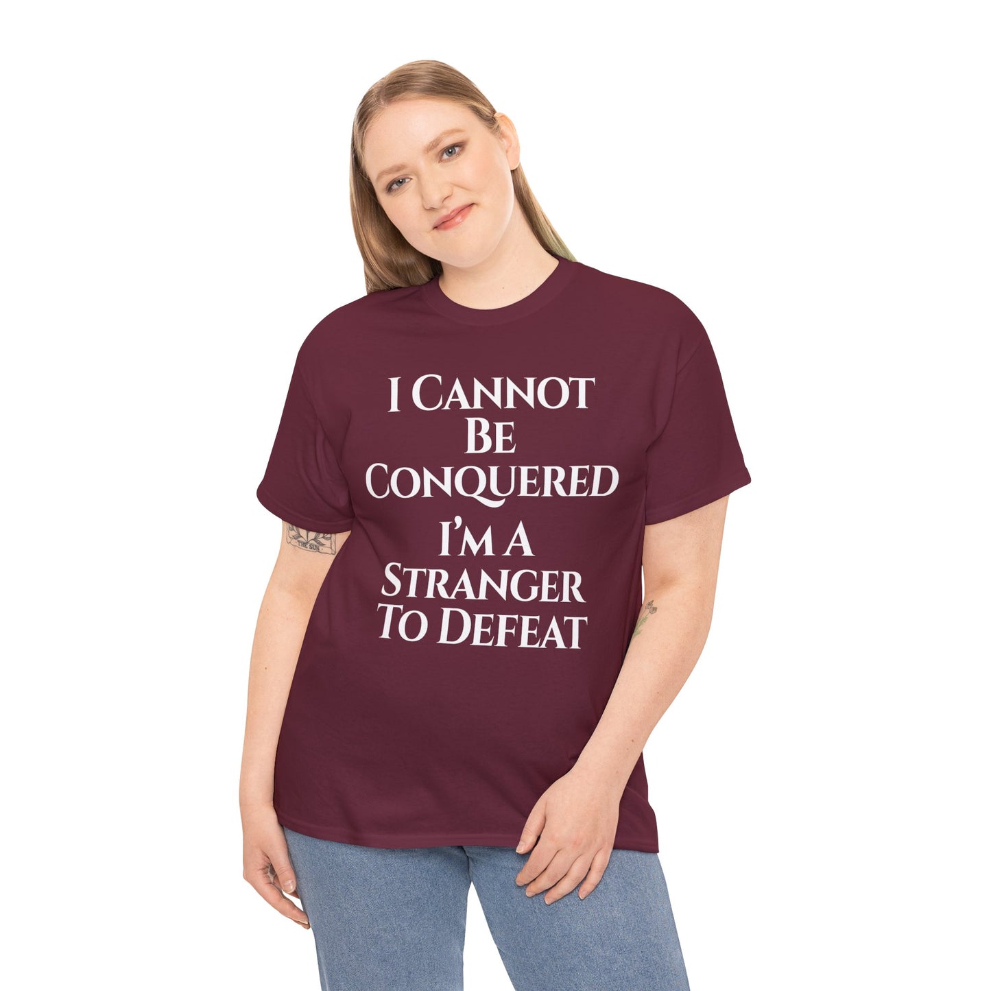 I Cannot Be Conquered T-Shirt | Faith Patriot Clothing