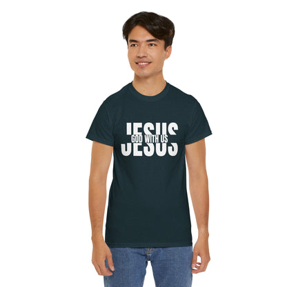 Jesus God With Us T-Shirt - Faith-Based Christian Apparel for Patriots