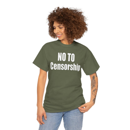 No To Censorship T-Shirt - Defend Free Speech