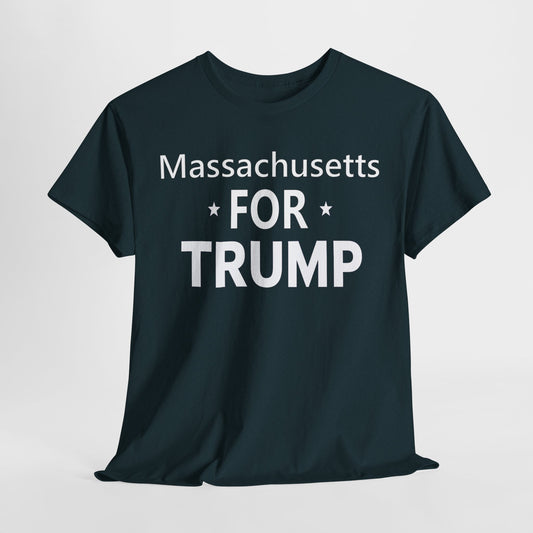 Massachusetts Loves Trump T-Shirt - Patriotic Apparel