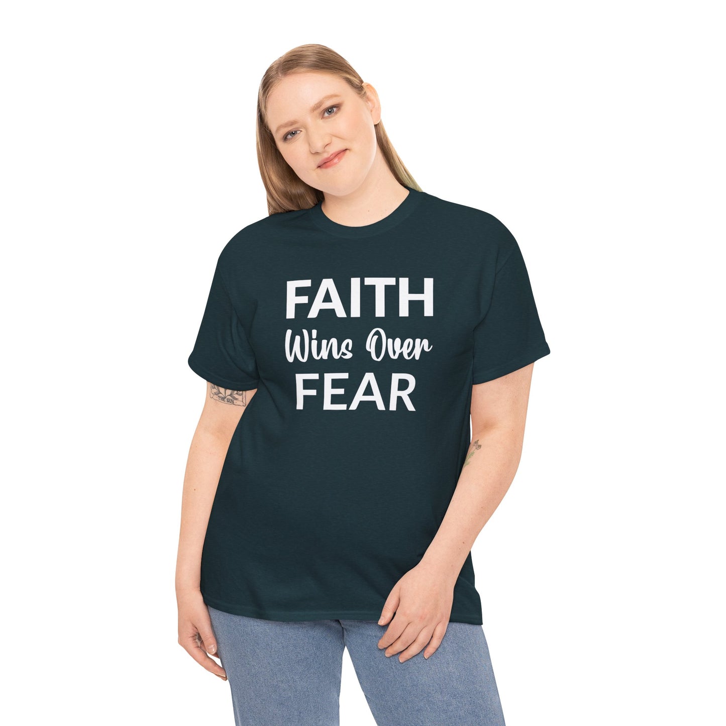 Faith Wins Over Fear - Inspirational Christian Apparel