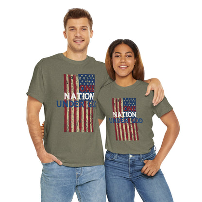 One Nation Under God T-Shirt - Patriotic Christian Apparel