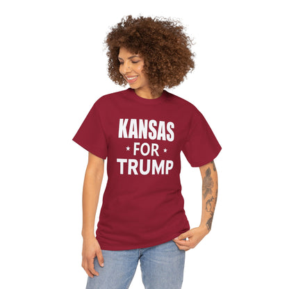 Kansas Loves Trump T-Shirt - Patriotic Apparel for Proud Americans