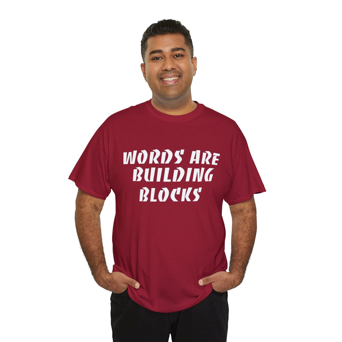 Words Are Building Blocks | Inspirational Apparel