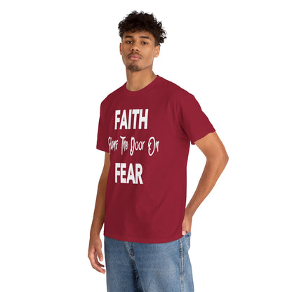 Faith Slams the Door on Fear - Empowering Christian Apparel