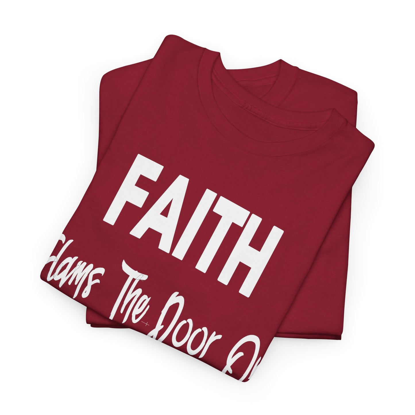 Faith Slams the Door on Fear - Empowering Christian Apparel