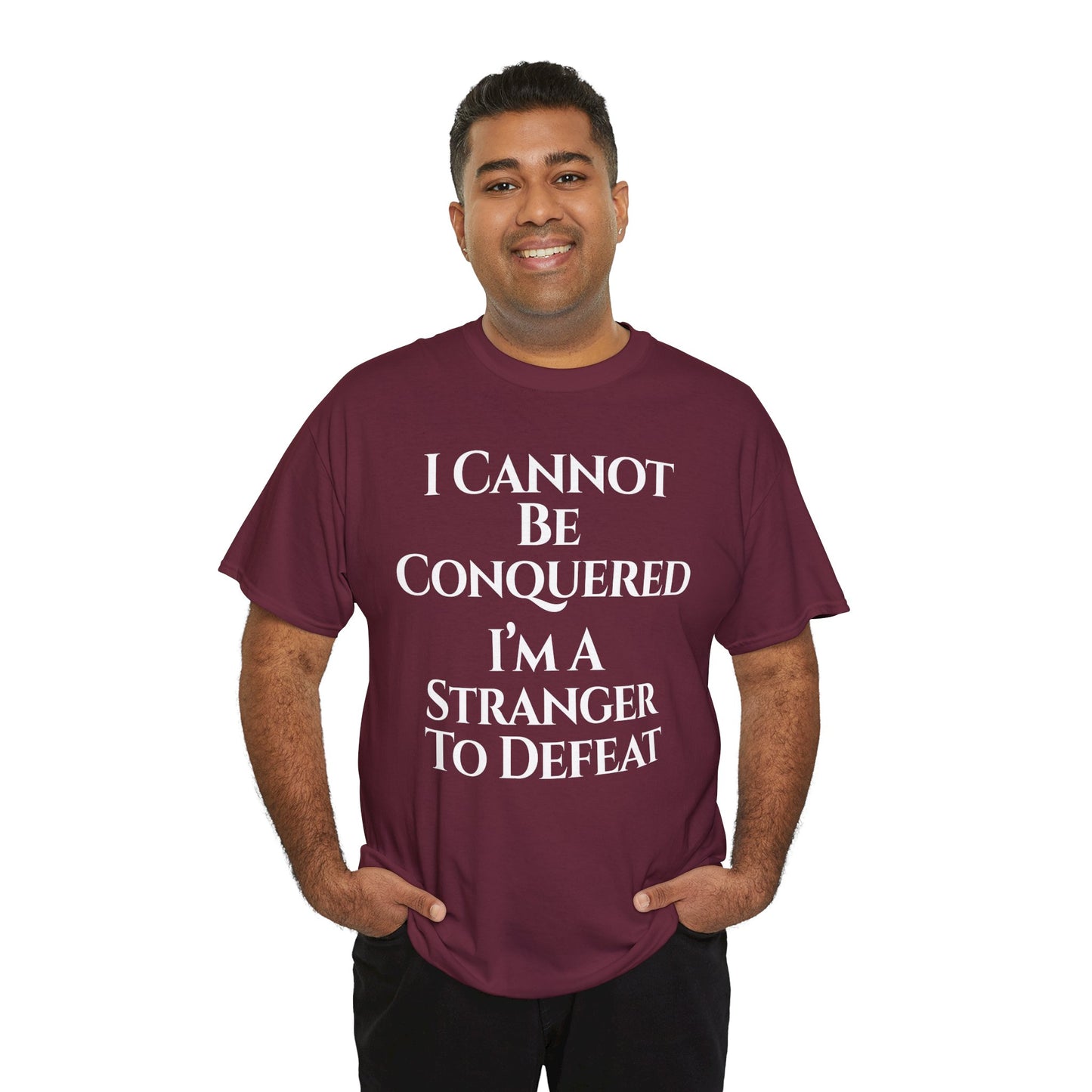 I Cannot Be Conquered T-Shirt | Faith Patriot Clothing